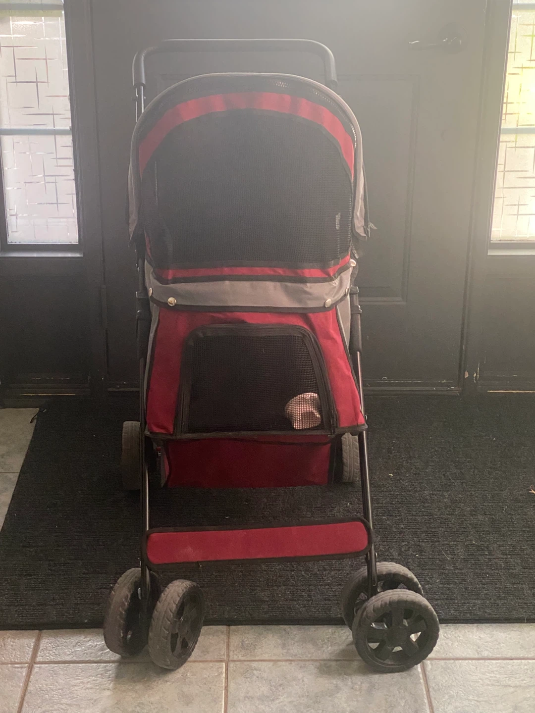 Red and Grey Pet Stroller - photo 3