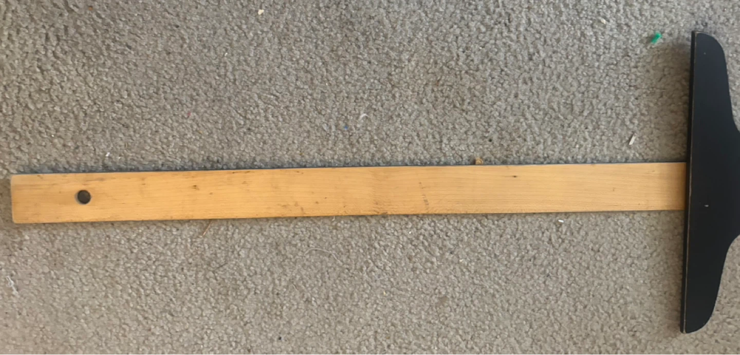 Vintage Wood and Metal T-Square - photo 2