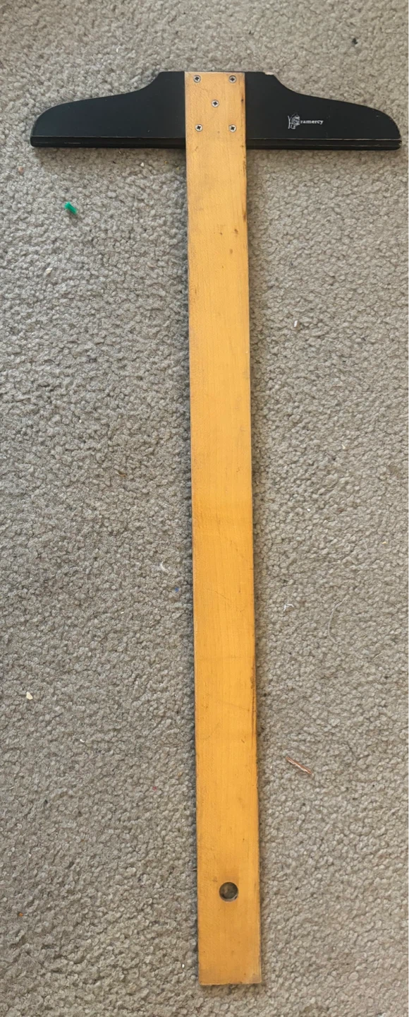 Vintage Wood and Metal T-Square
