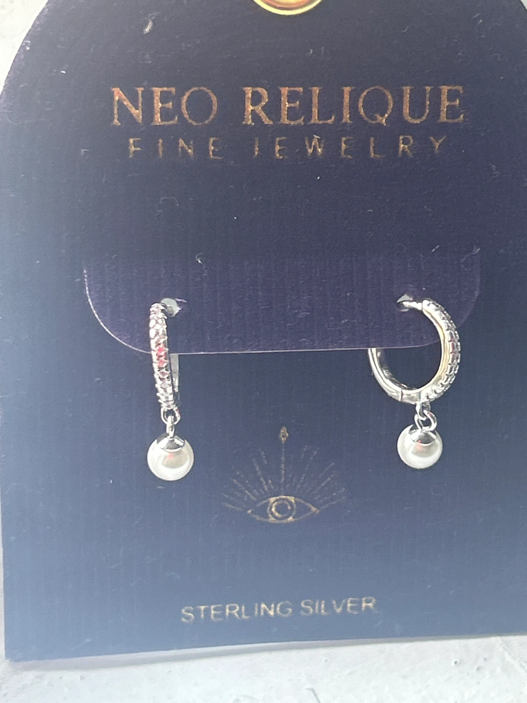 Neo Relique Sterling Silver Ball Drop Earrings