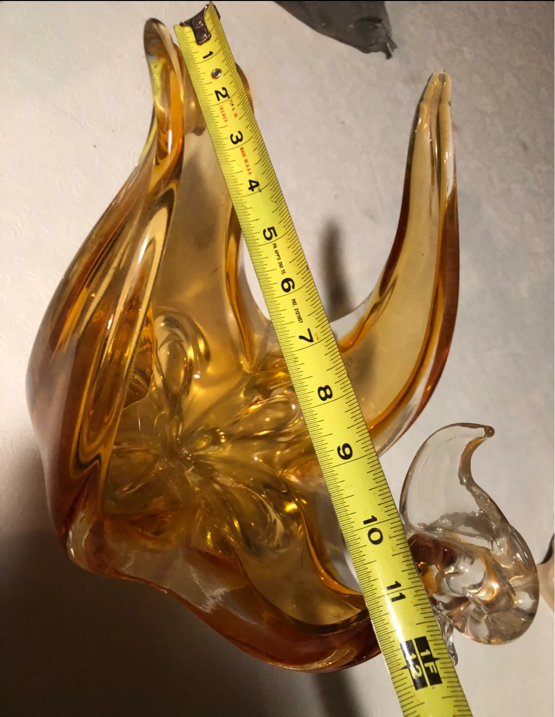 Amber Glass Swan Centerpiece Bowl - photo 5