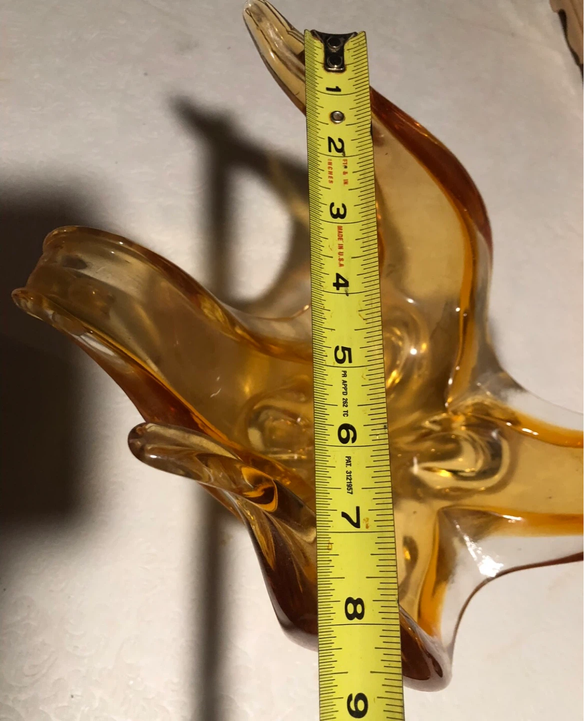 Amber Glass Swan Centerpiece Bowl - photo 4
