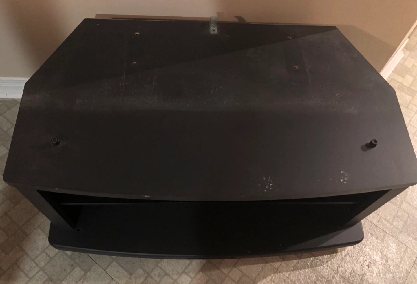 Black TV Stand with Wheels - photo 4