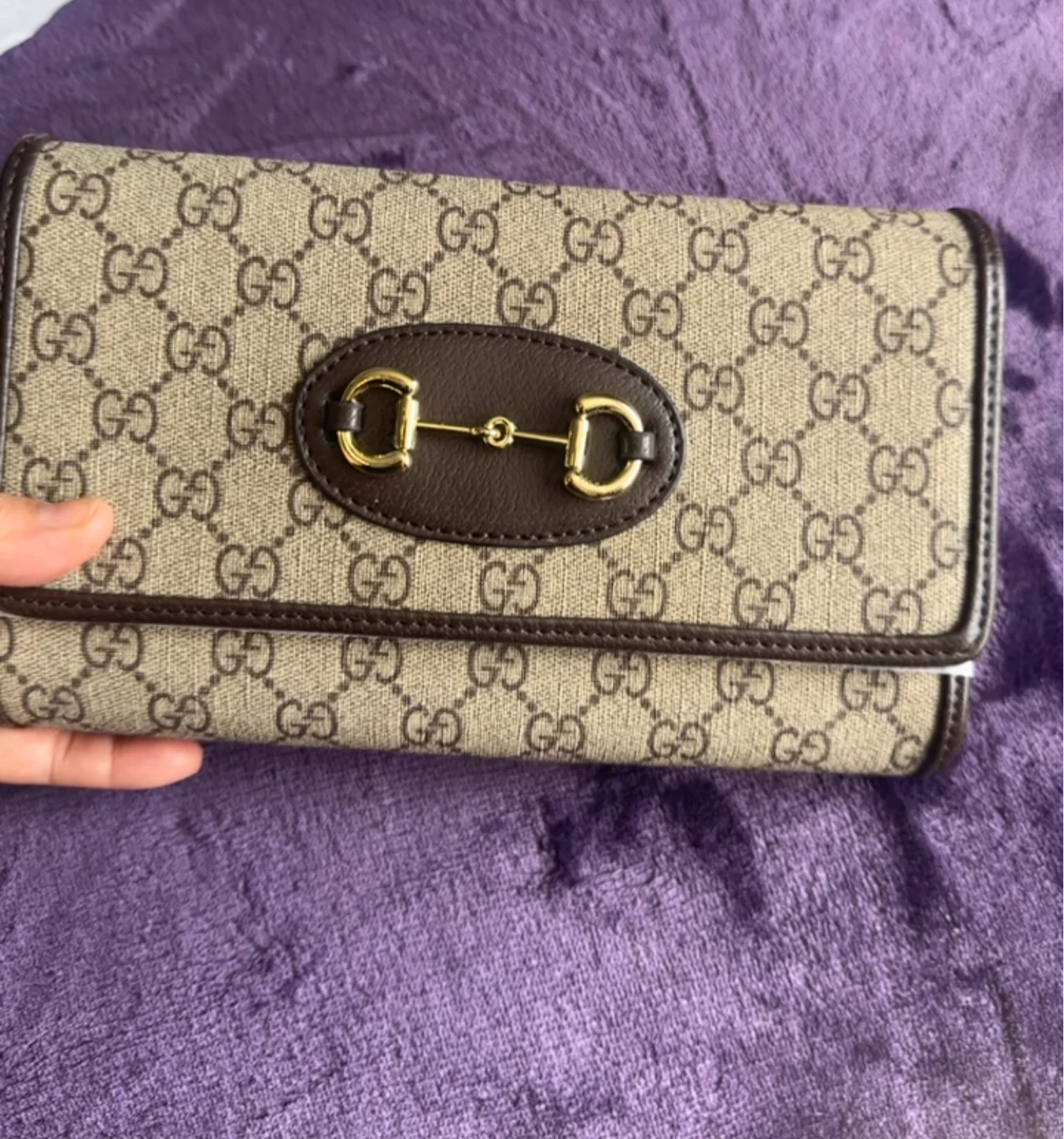 Gucci Monogram Horsebit Wallet