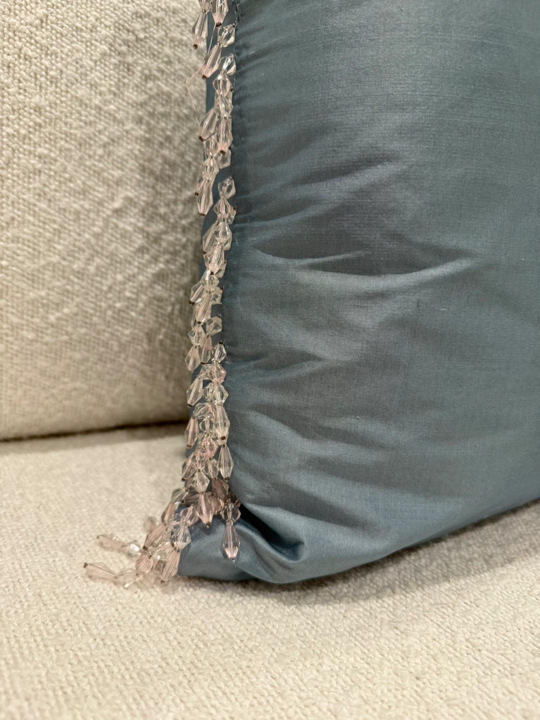 Solid Faux Silk Throw Pillows Decorative - Set of 3 - photo 4