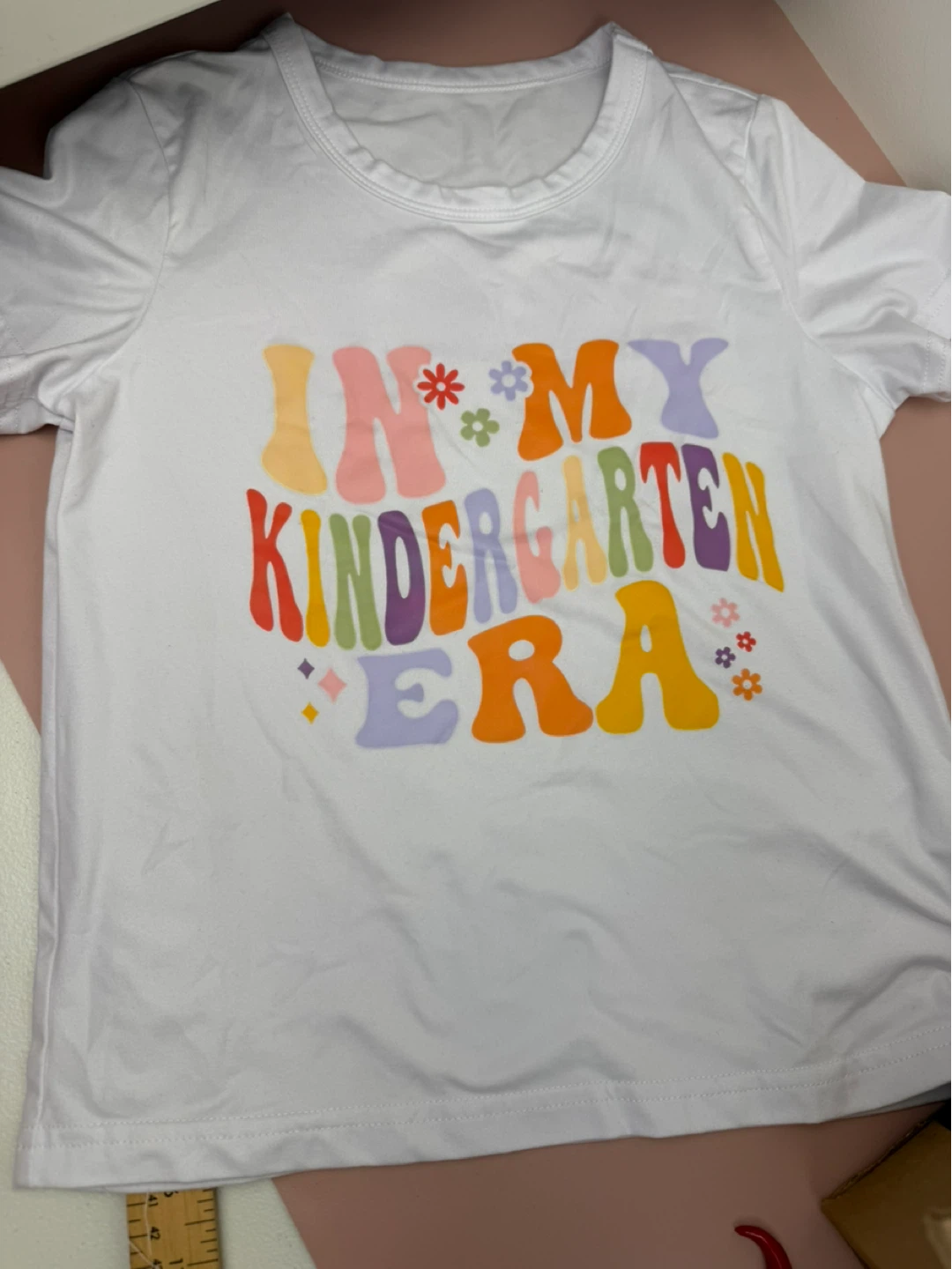 White "In My Kindergarten Era" Graphic T-Shirt