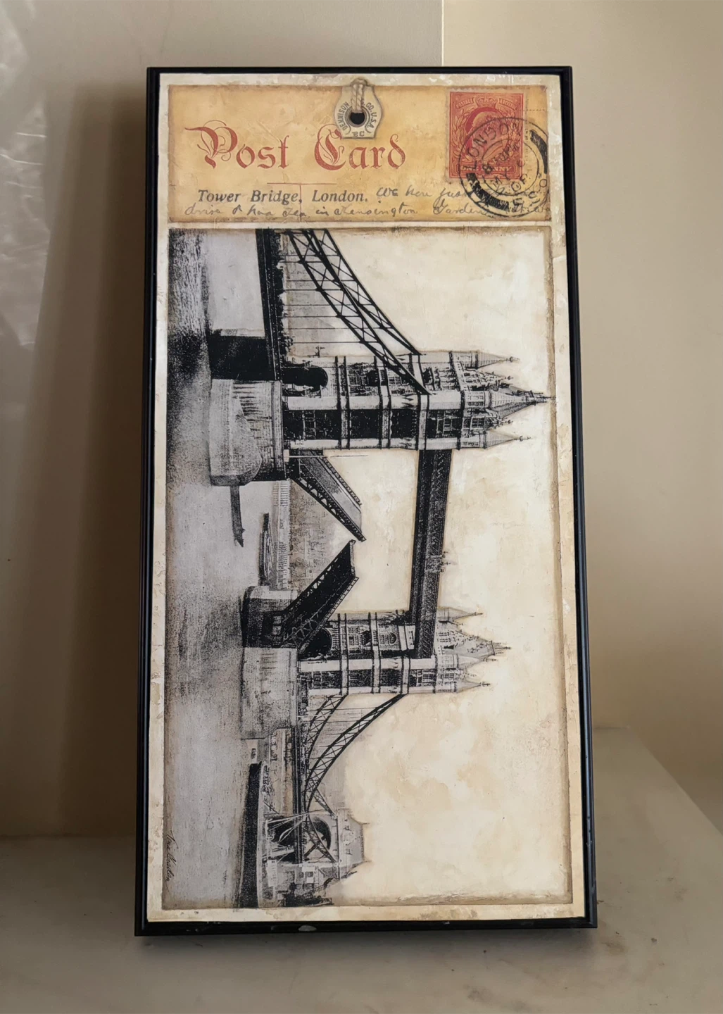 Framed "Post Card" Tower Bridge London Wall Art