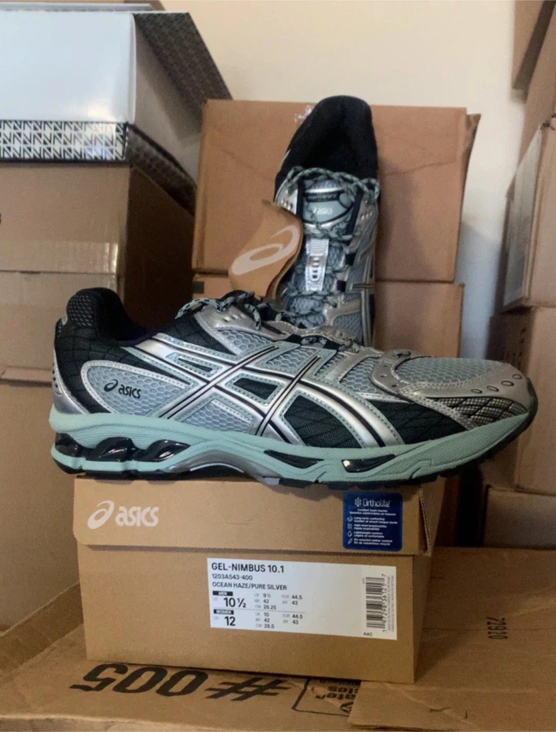 ASICS GEL-Nimbus 10.1 Running Shoes - Ocean Haze/Pure Silver - photo 3