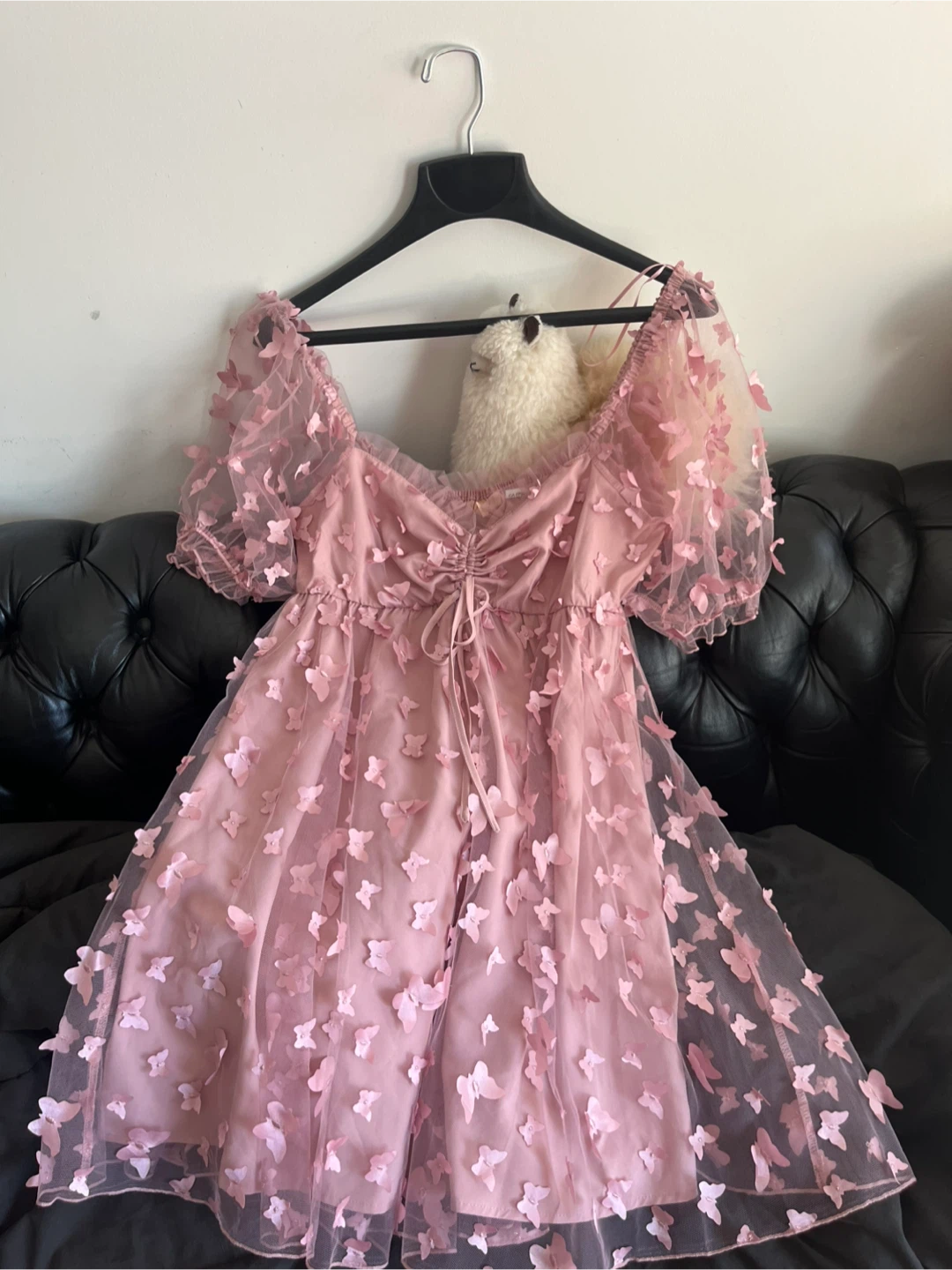 Pink Butterfly Tulle Dress