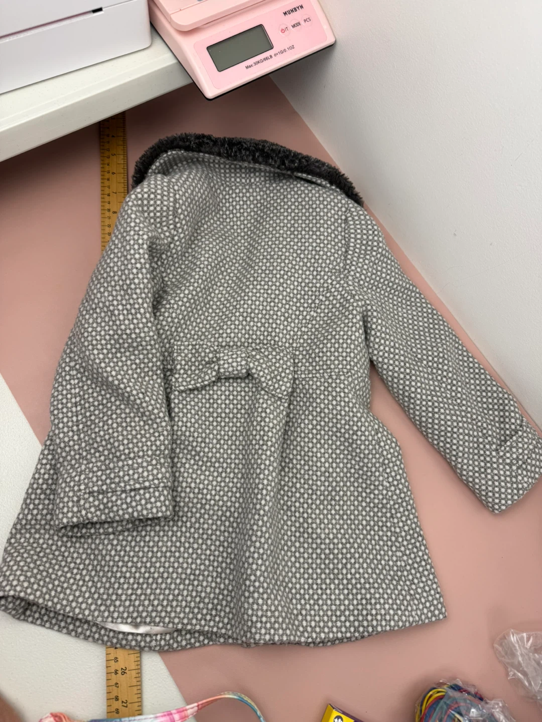Cherokee Grey & White Patterned Toddler Coat Size 3T - photo 3
