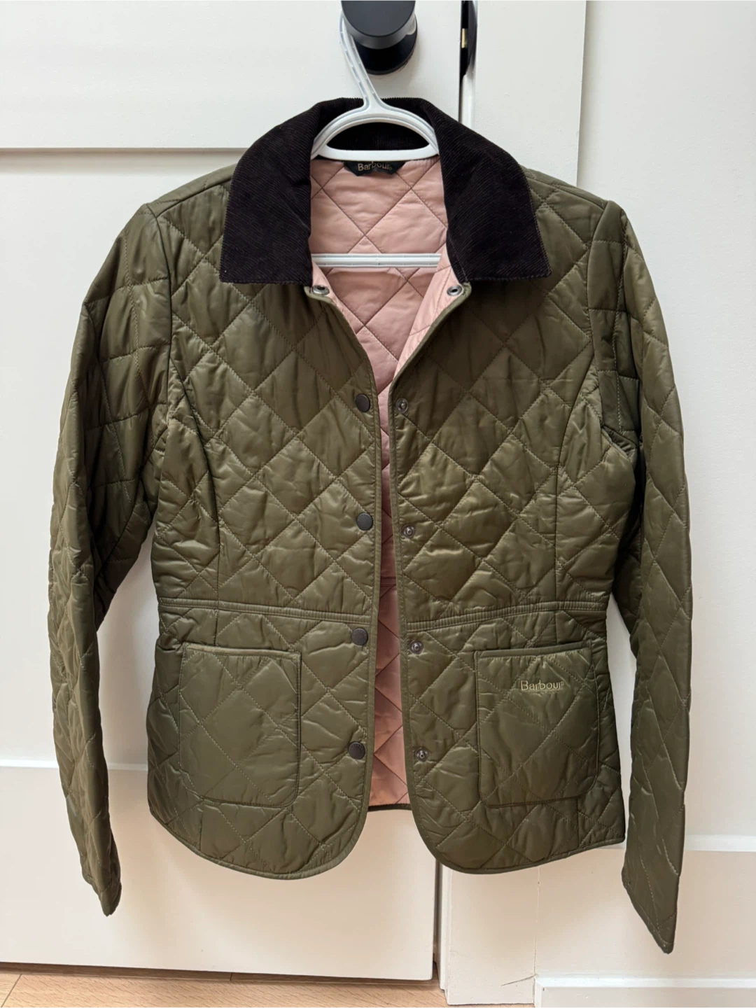 Barbour Quilted Jacket - Olive Green, Size XS - photo 3