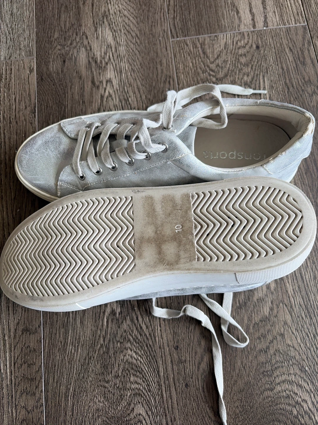 ronsports Silver Metallic Sneakers - Size 10 - photo 3
