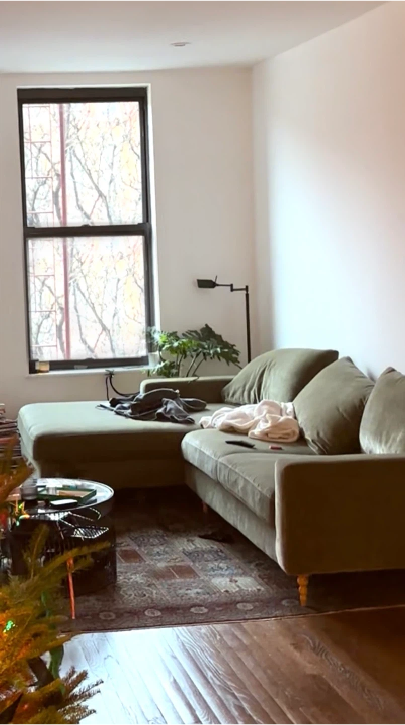 Interior Define Custom Sloan Chaise Sofa in Ivy Vintage Velvet