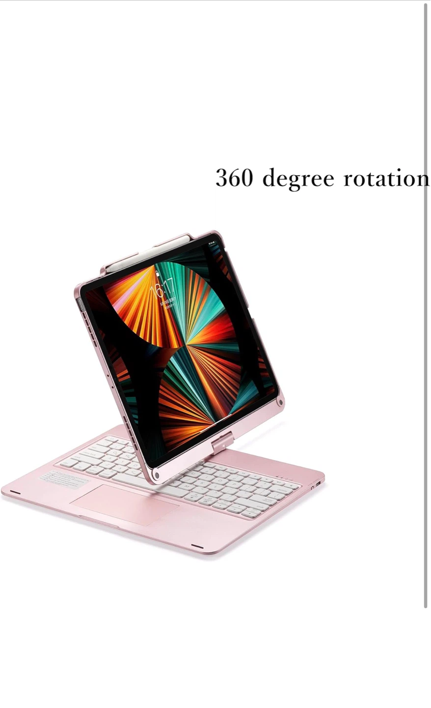 360° Rotatable Touch Keyboard for iPad - photo 5