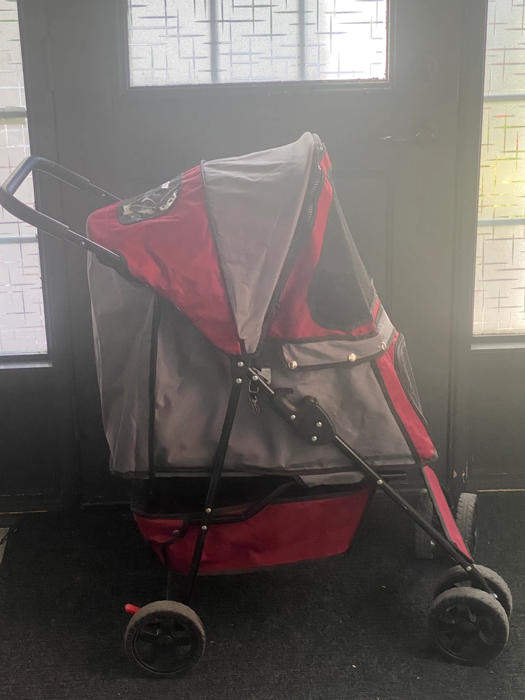Red and Grey Pet Stroller