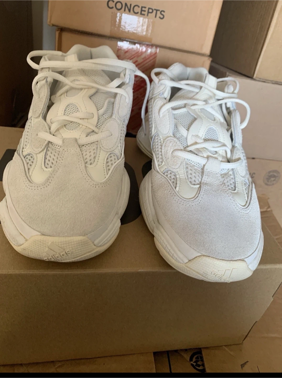 Adidas Yeezy 500 Bone White Sneakersxxvx Size 10.5 - photo 4