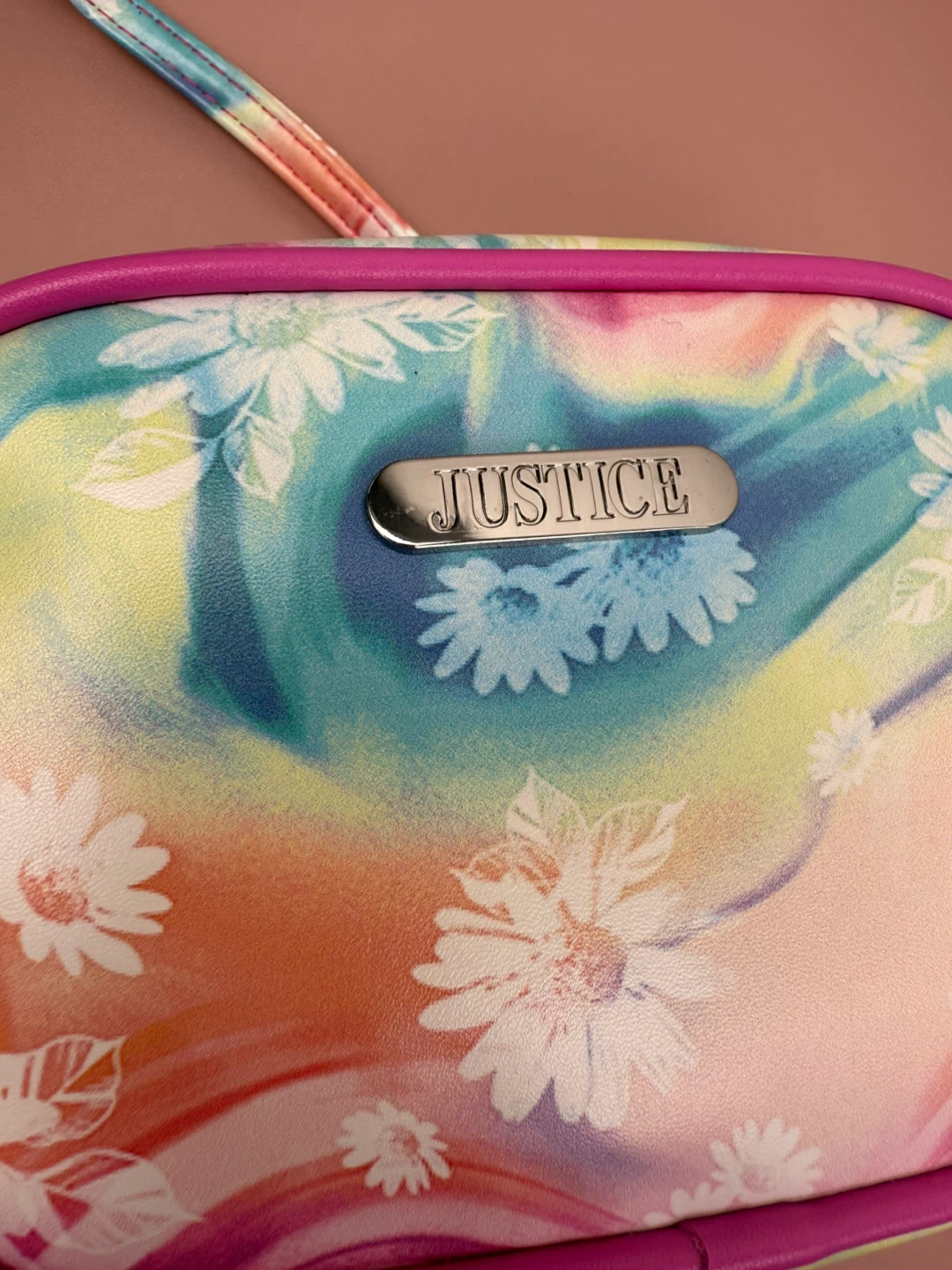 Justice Rainbow Floral Crossbody Bag with Tassel - photo 2