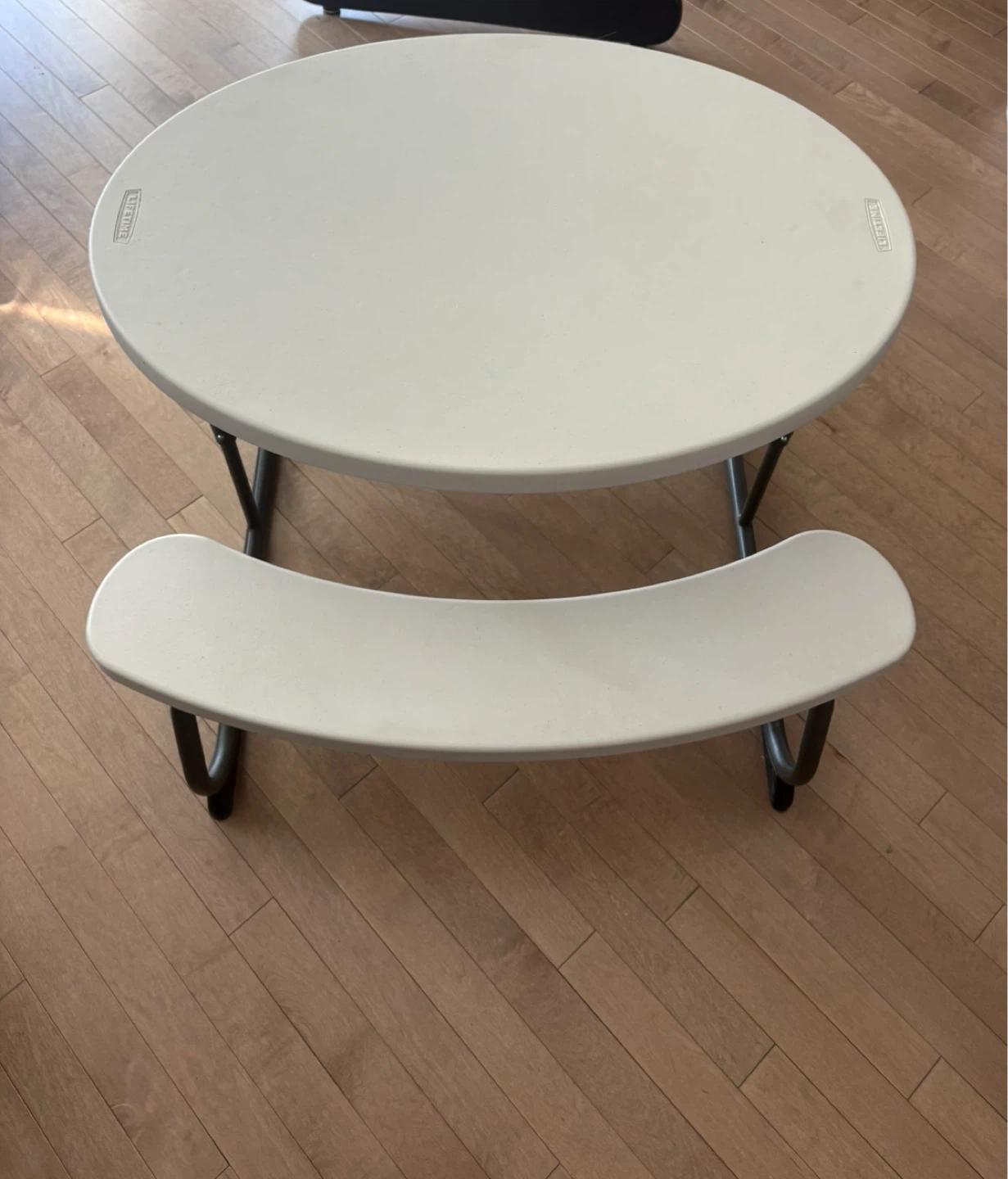 Lifetime Round Picnic Table with Benches - photo 3