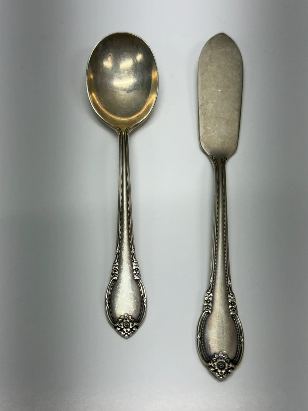 Vintage Silver Plated Spoon and Butter Knife Set