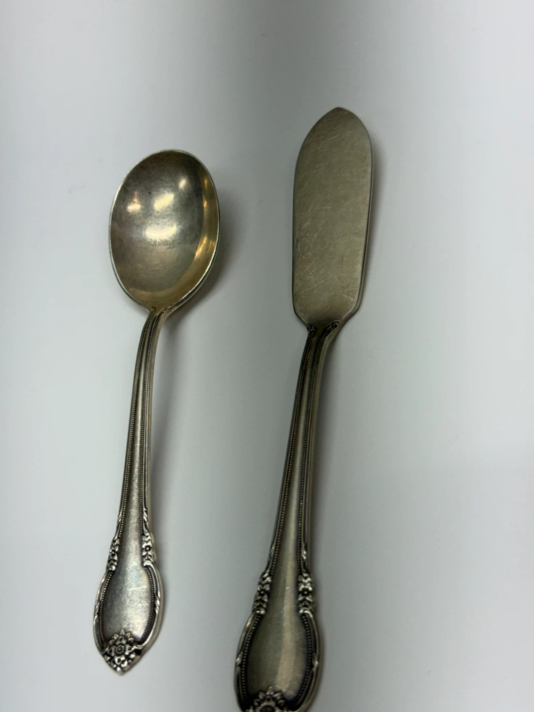 Vintage Silver Plated Spoon and Butter Knife Set - photo 4