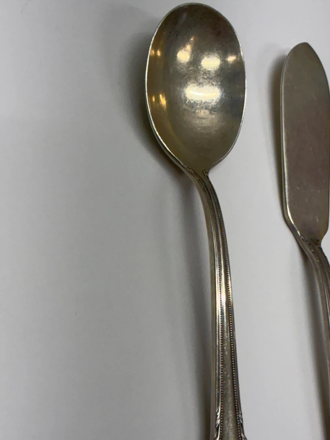 Vintage Silver Plated Spoon and Butter Knife Set - photo 2