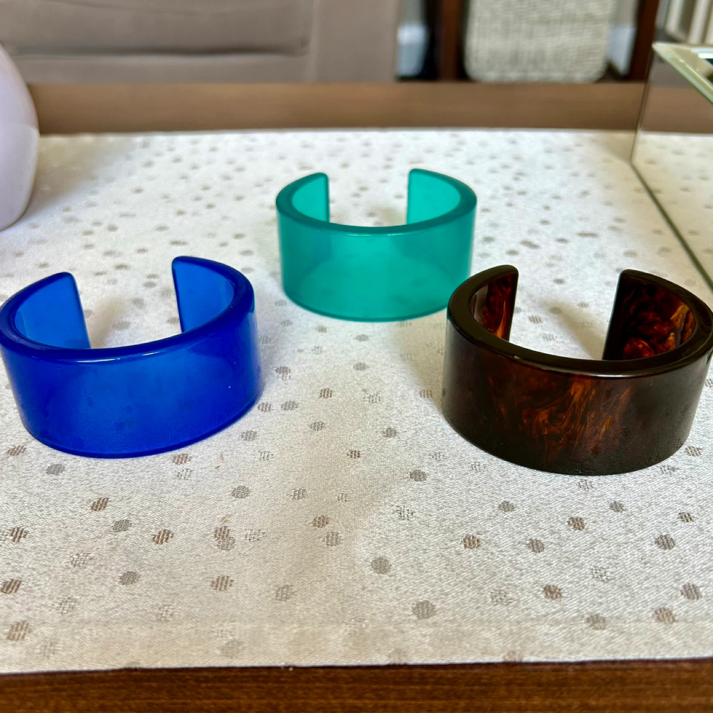 Set of 3 Resin Cuff Bracelets