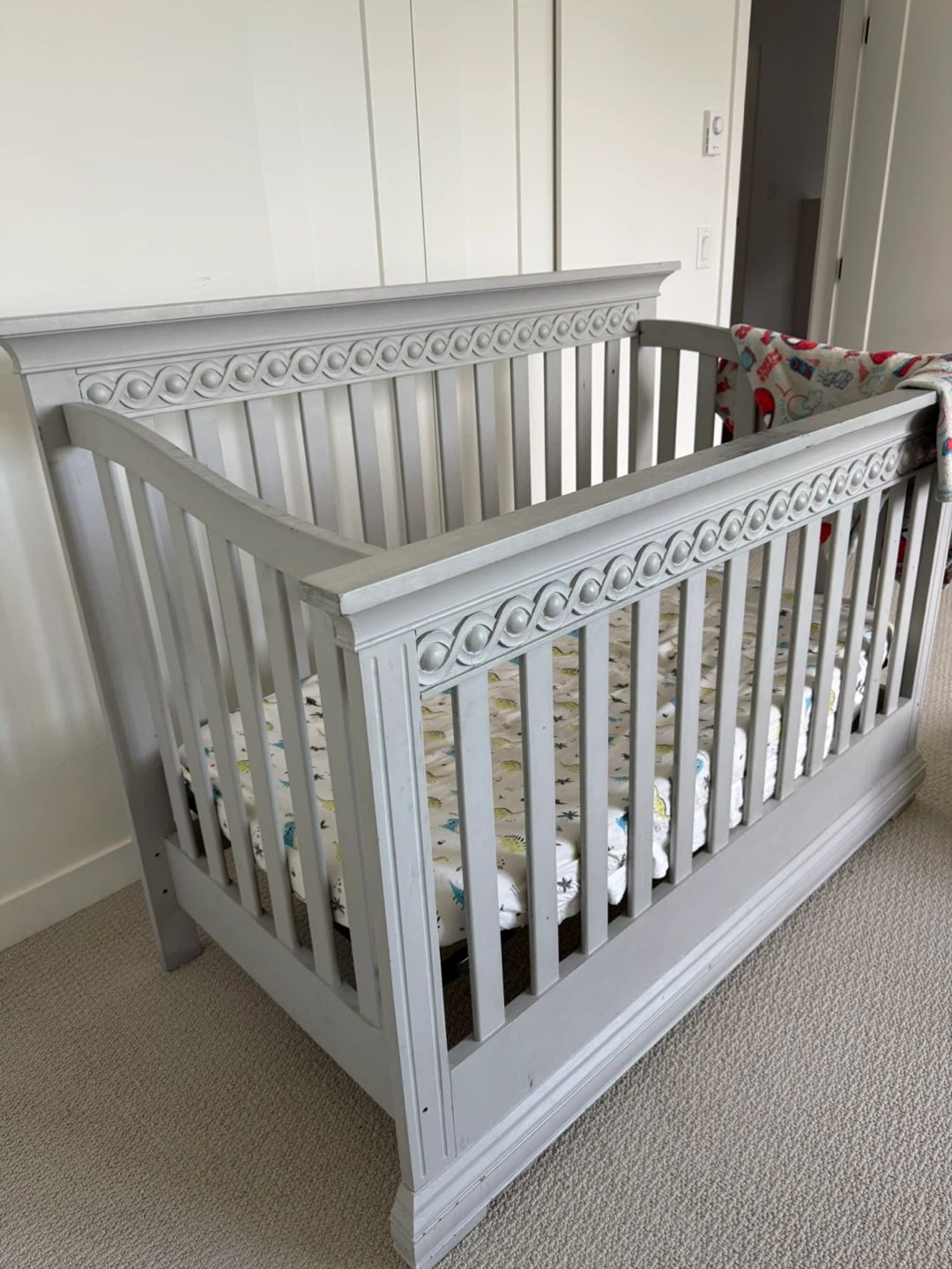 Grey Convertible Crib