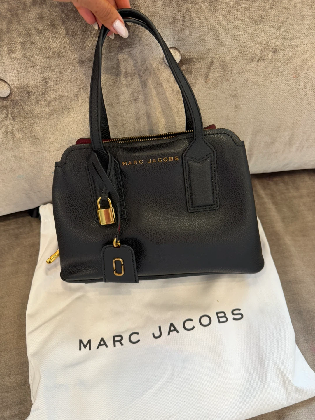 Marc Jacobs Black Leather Satchel Handbag
