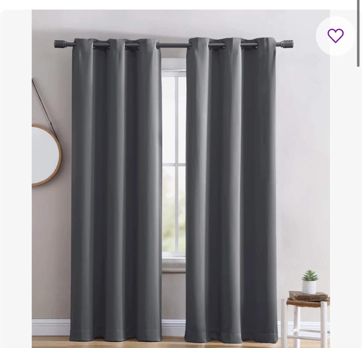 Final Week❗️4 Panel Wayfair Solid Blackout Thermal Grey Curtains