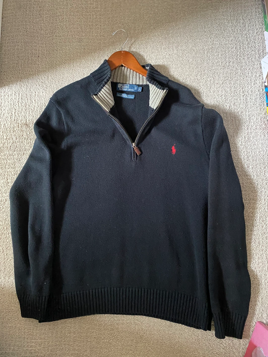 Like New 100% Authentic Ralph Lauren Polo Men’s Sweater size L - photo 2
