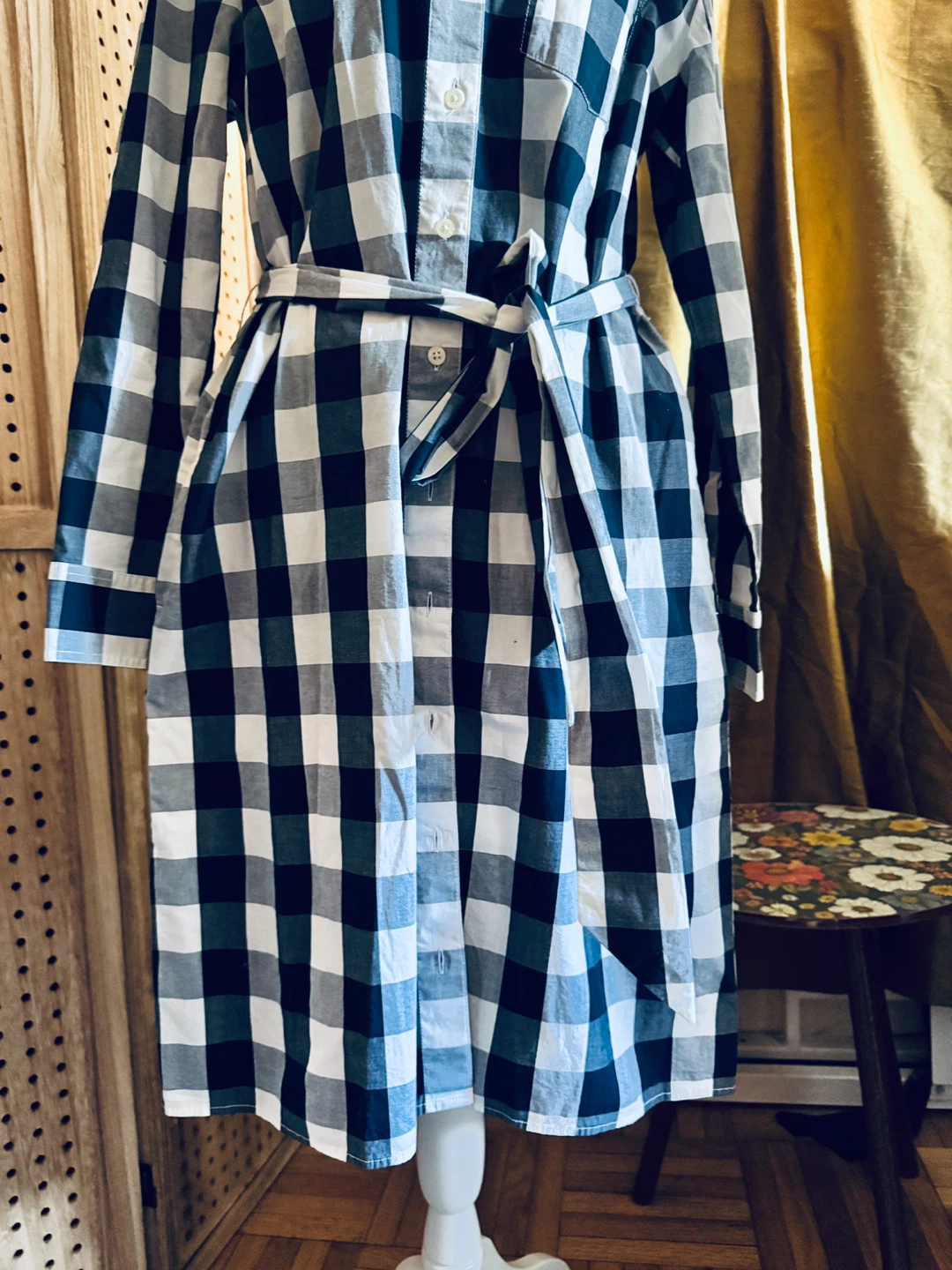 J. Crew Gingham Shirt Dress Size 10 - photo 5