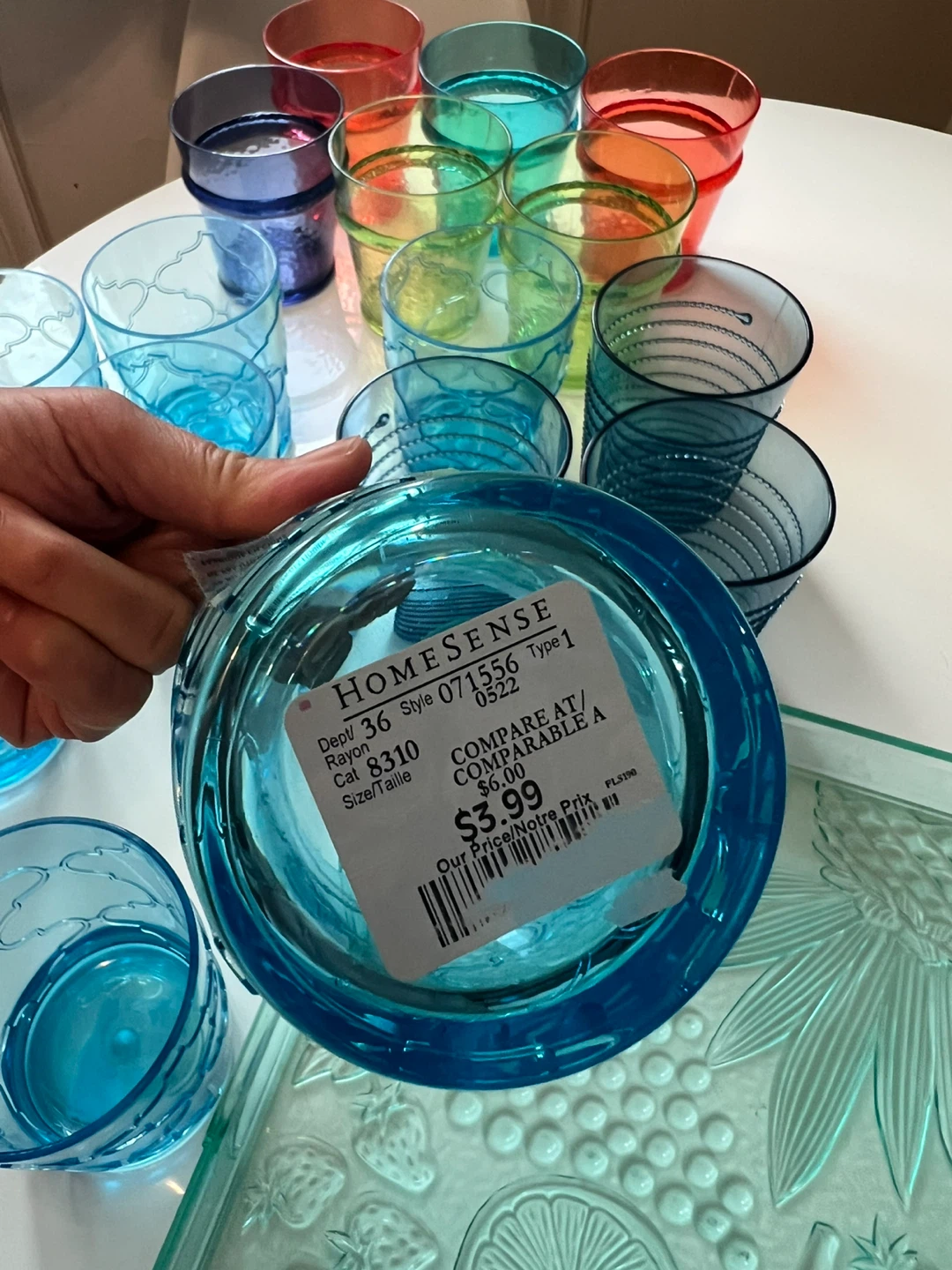 New- HOMESENSE Assorted colorful Tumblers Set with Tray - photo 3