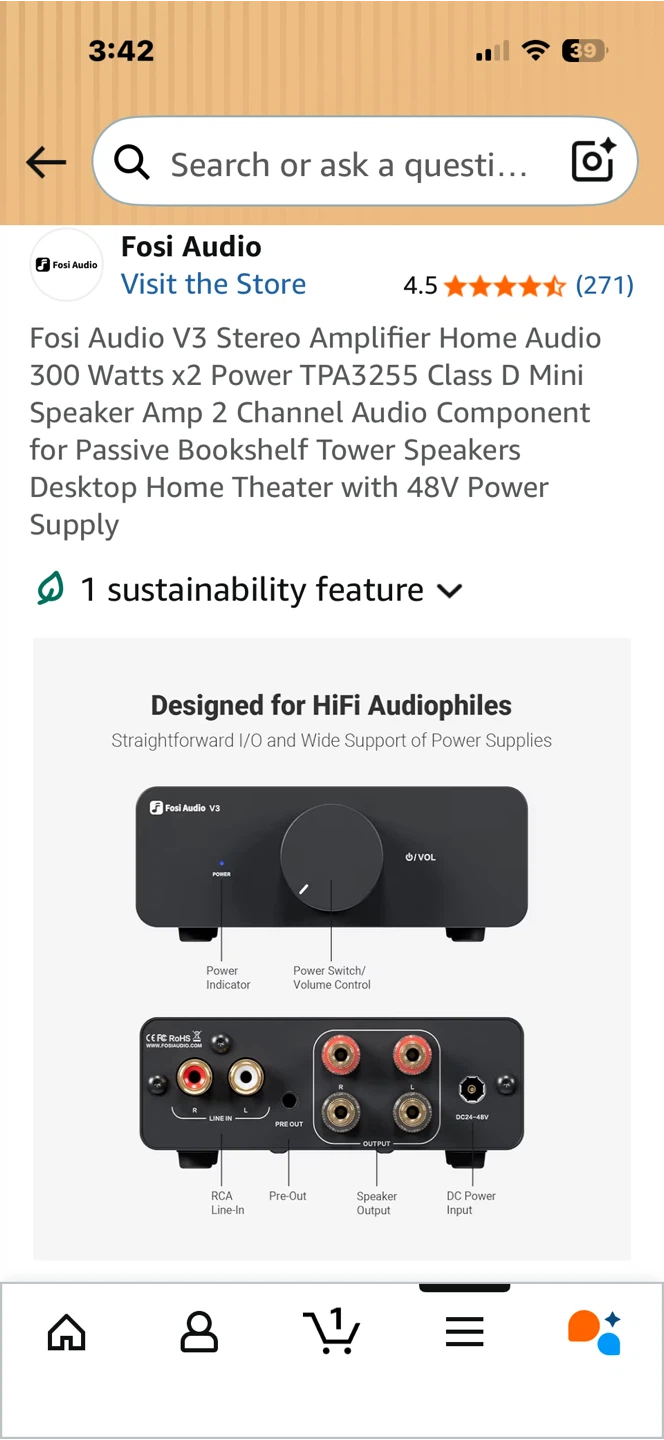 Fosi Audio V3 Stereo Amplifier - photo 3