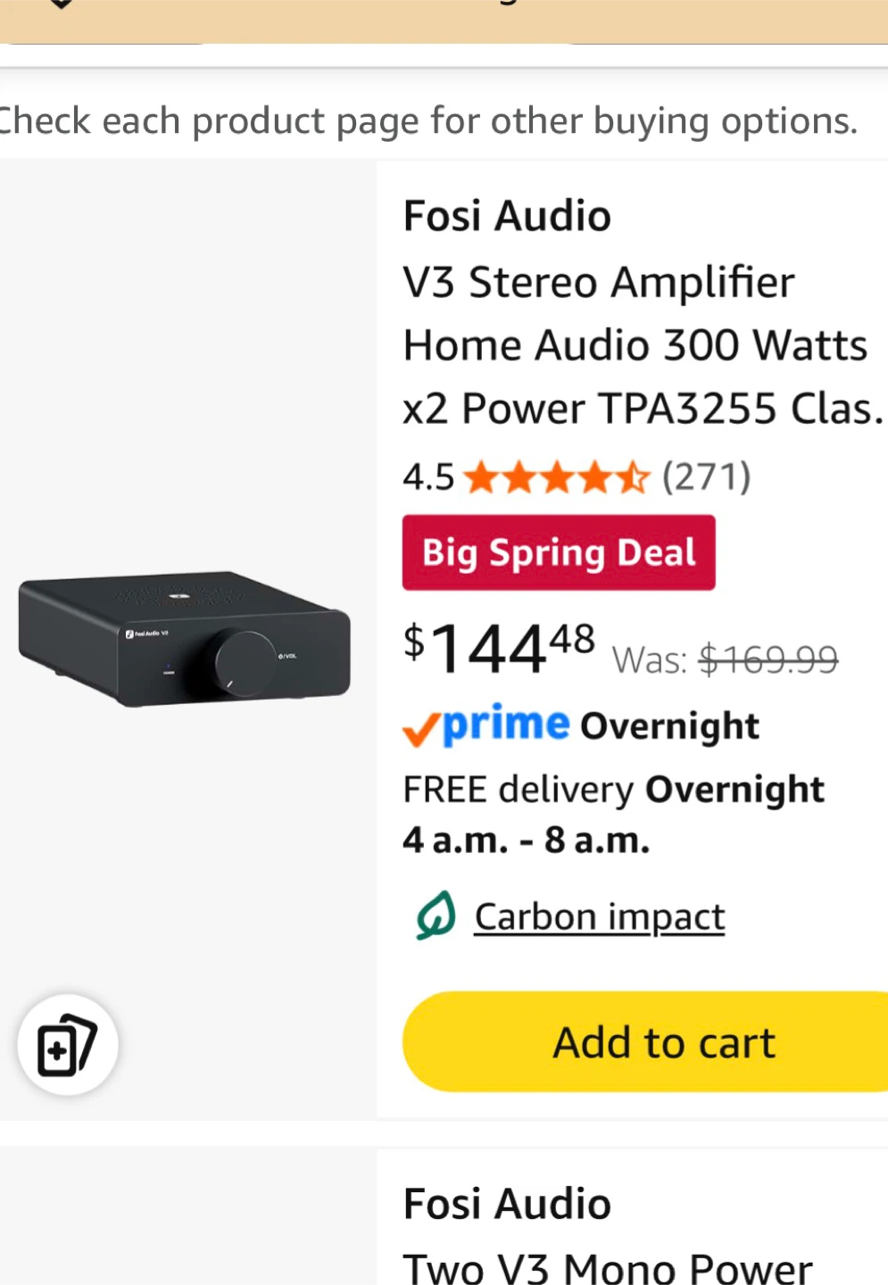 Fosi Audio V3 Stereo Amplifier