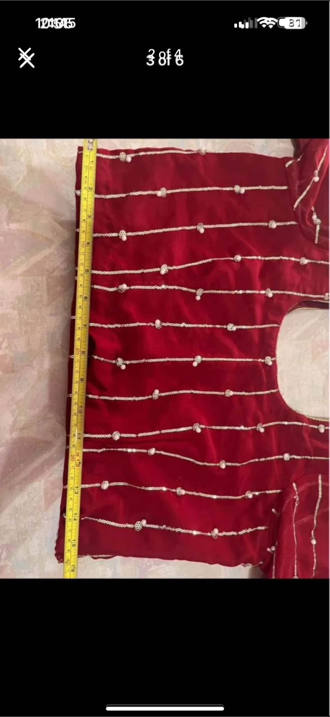 Red Lehanga Saree for sale - photo 2