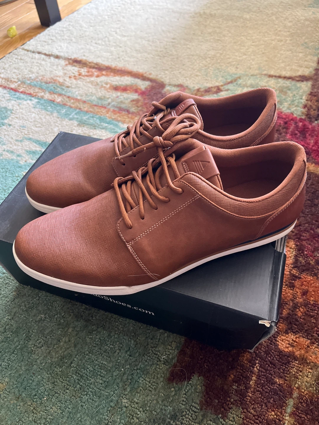 NEW Aldo Men's Brown Faux Leather Lace-Up Shoes sz 11 - photo 3
