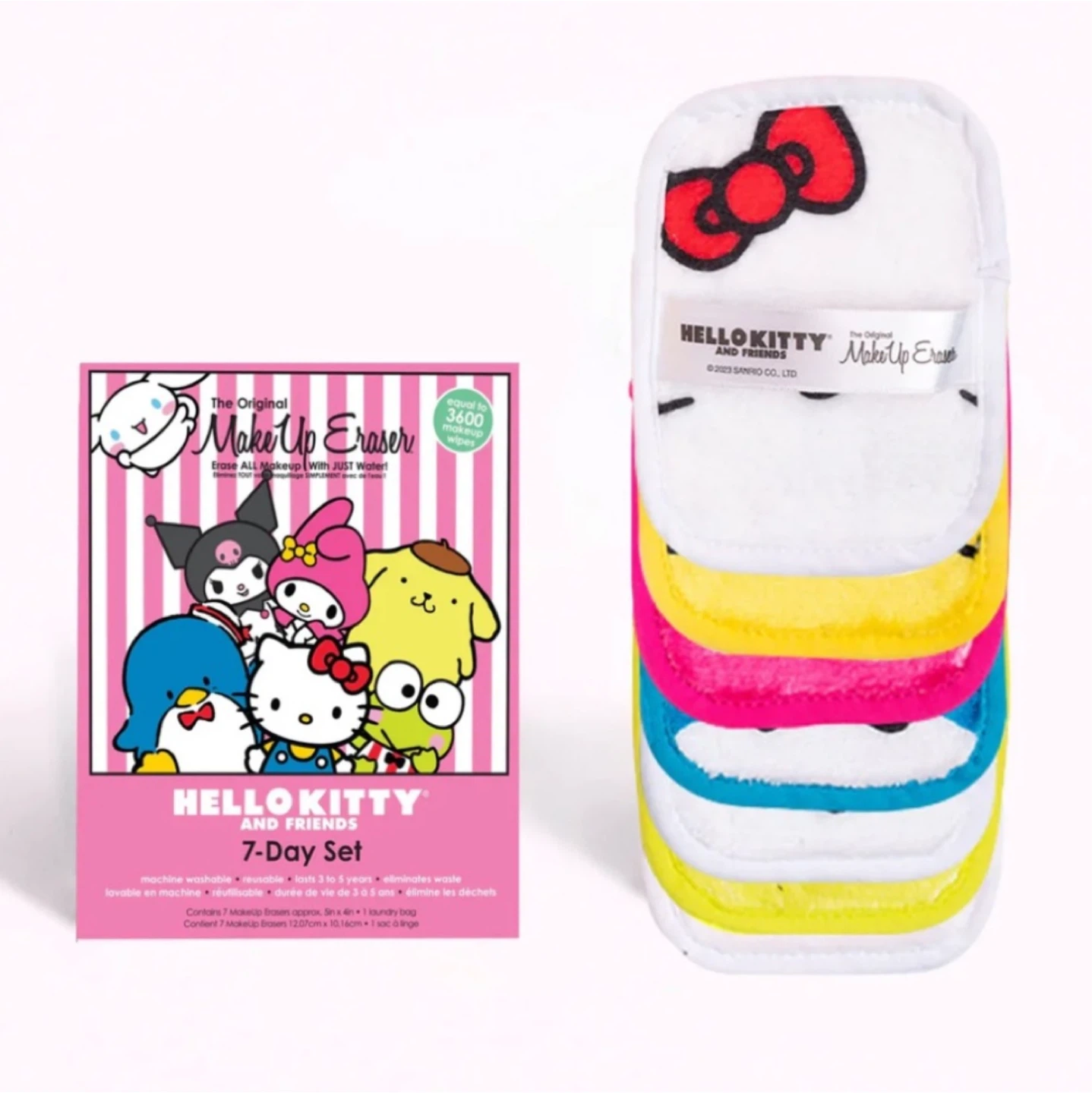 NEW Original Make Up Eraser Hello Kitty 7 day set