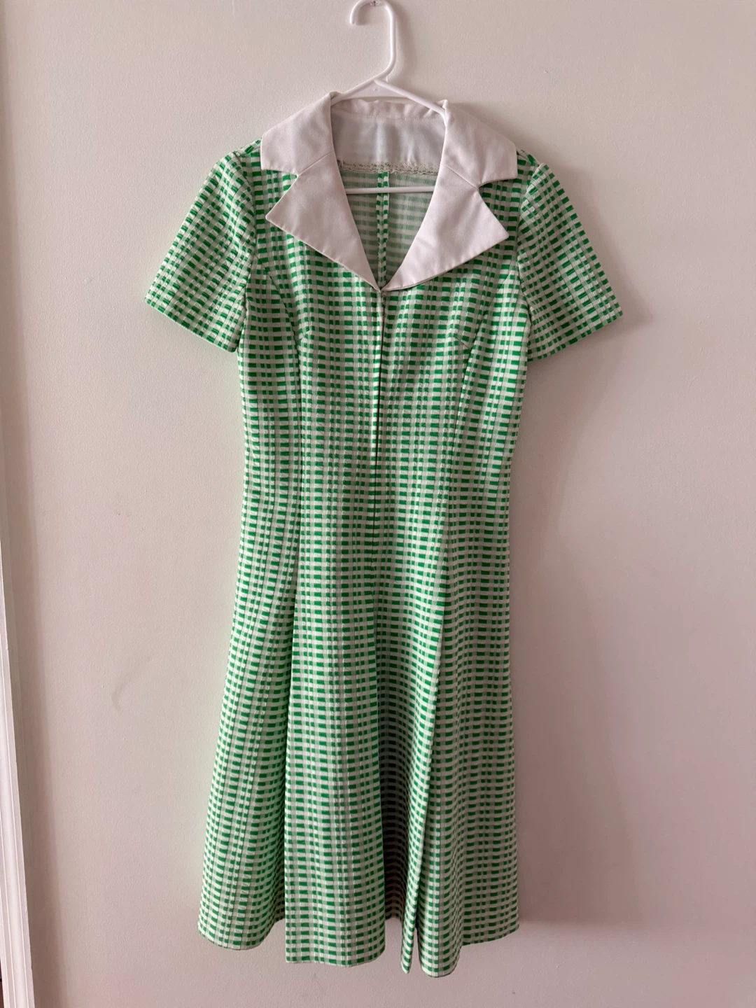 70s Vintage Gingham Dress