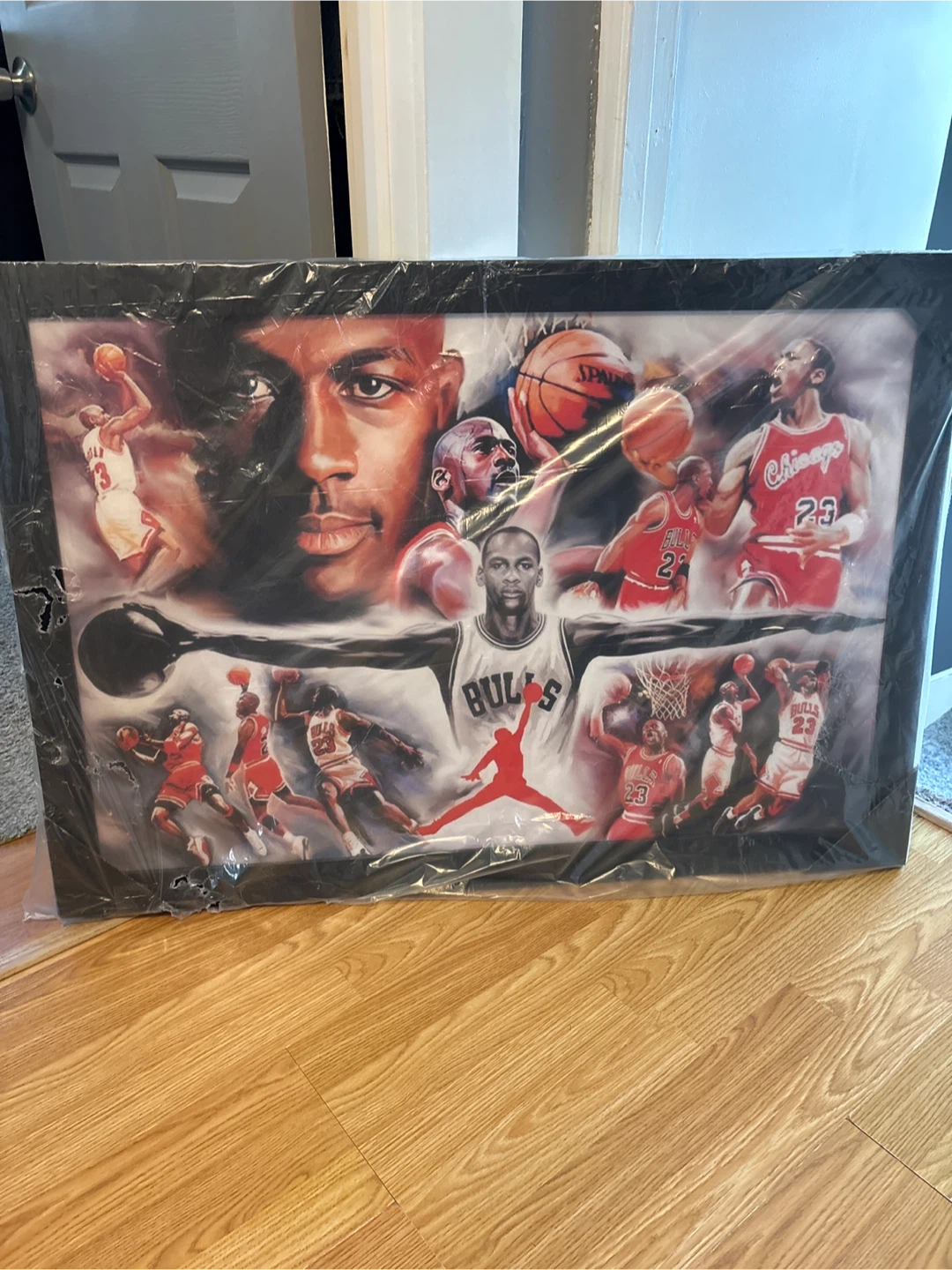 Michael Jordan Chicago Bulls Collage Framed Poster