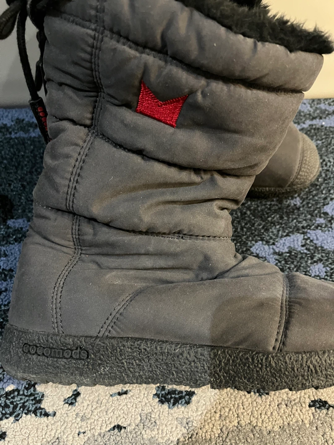 COCOMOS Black Winter Boots - Size 8 - photo 3