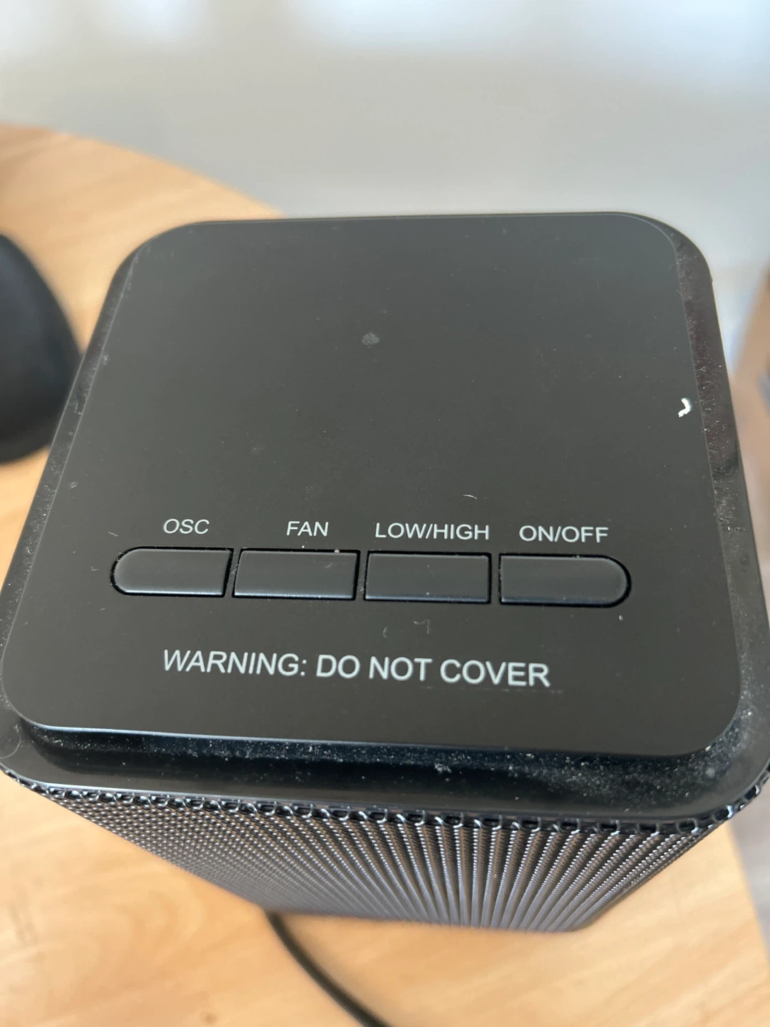 Black Portable Electric Heater with Fan and Oscillation - photo 2