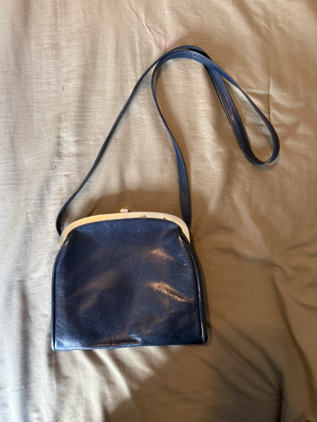 Navy Blue/Black Leather Purse - photo 2
