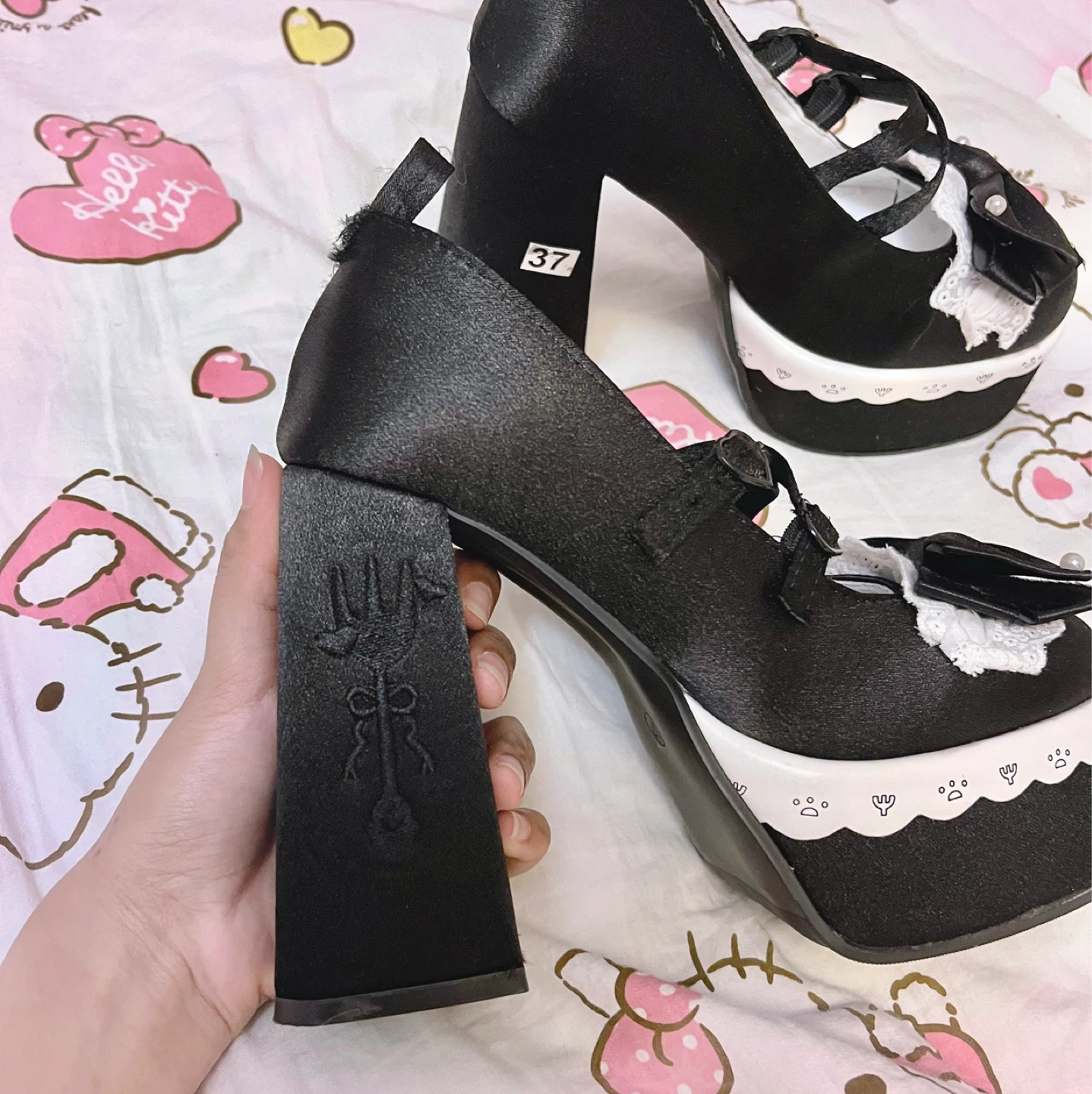 Cute Black & White Lolita platforms - photo 3