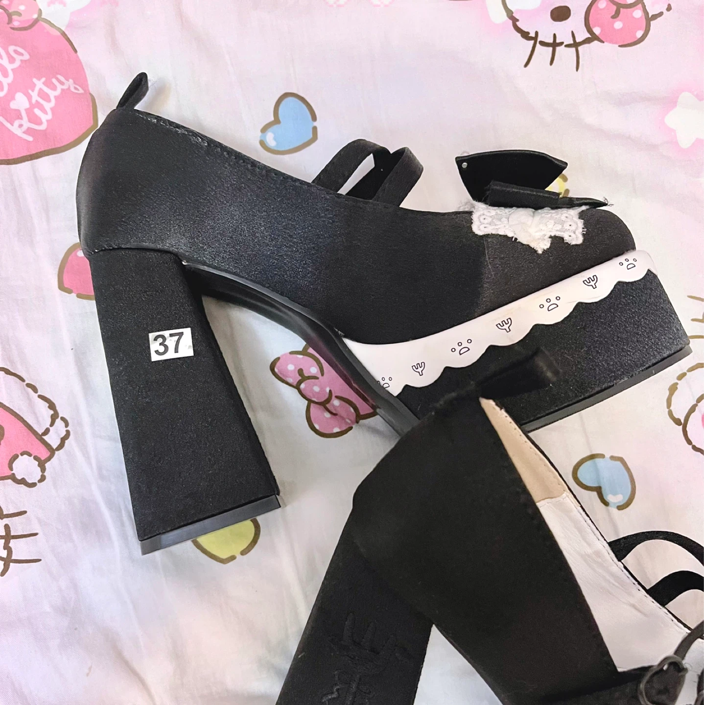 Cute Black & White Lolita platforms - photo 4