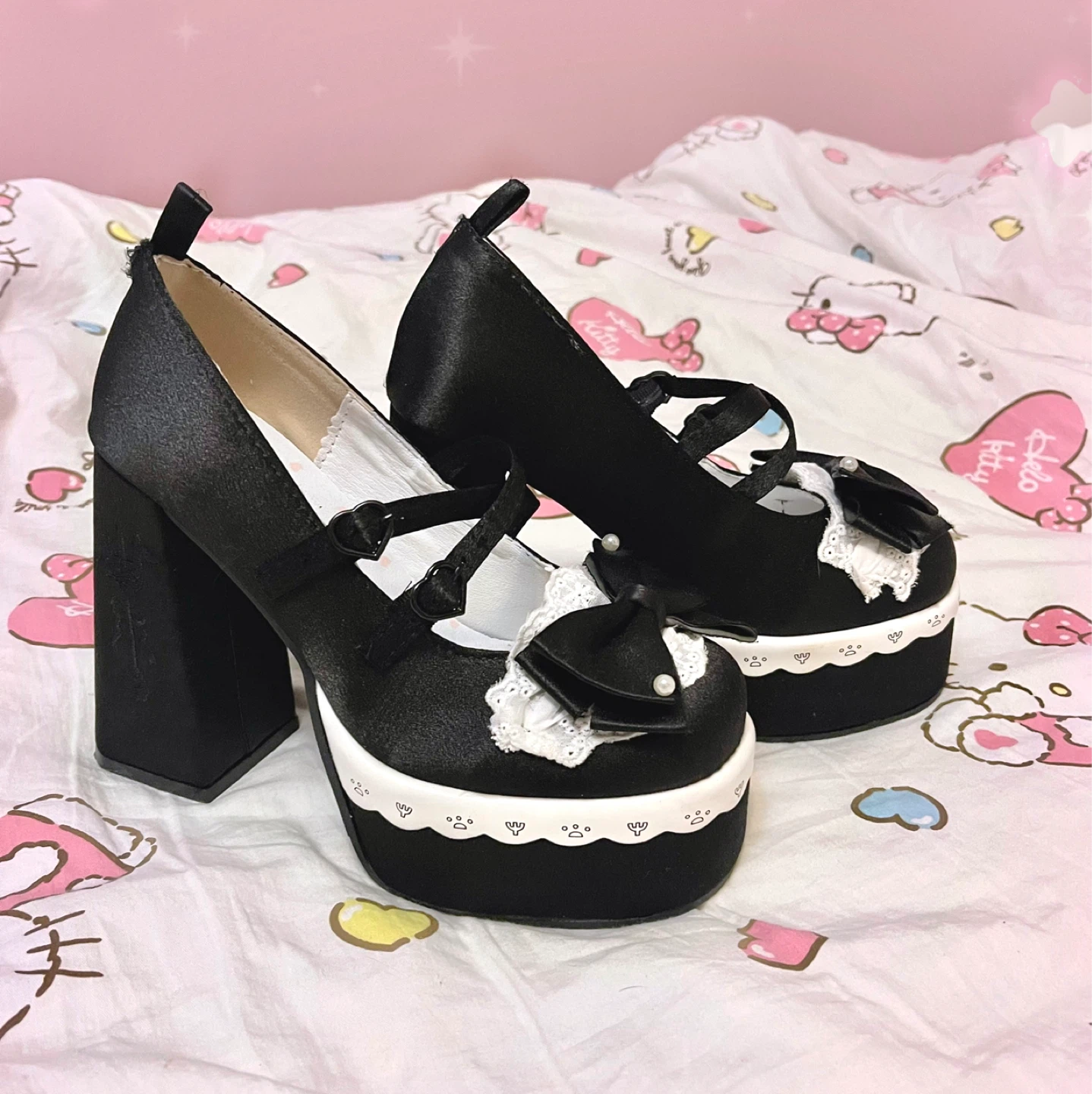 Cute Black & White Lolita platforms - photo 2