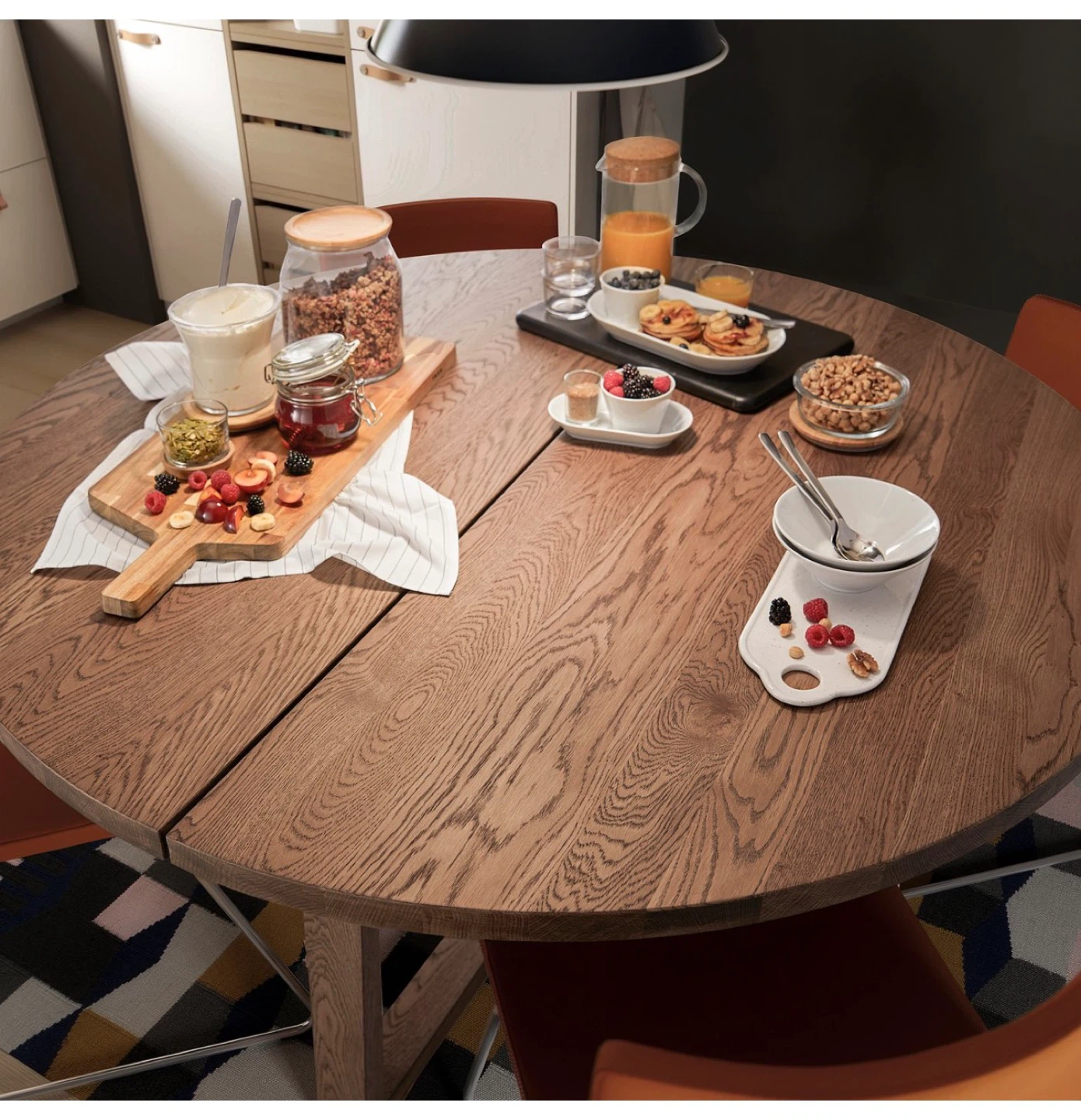 Ikea Round Oak Dining Table - photo 3