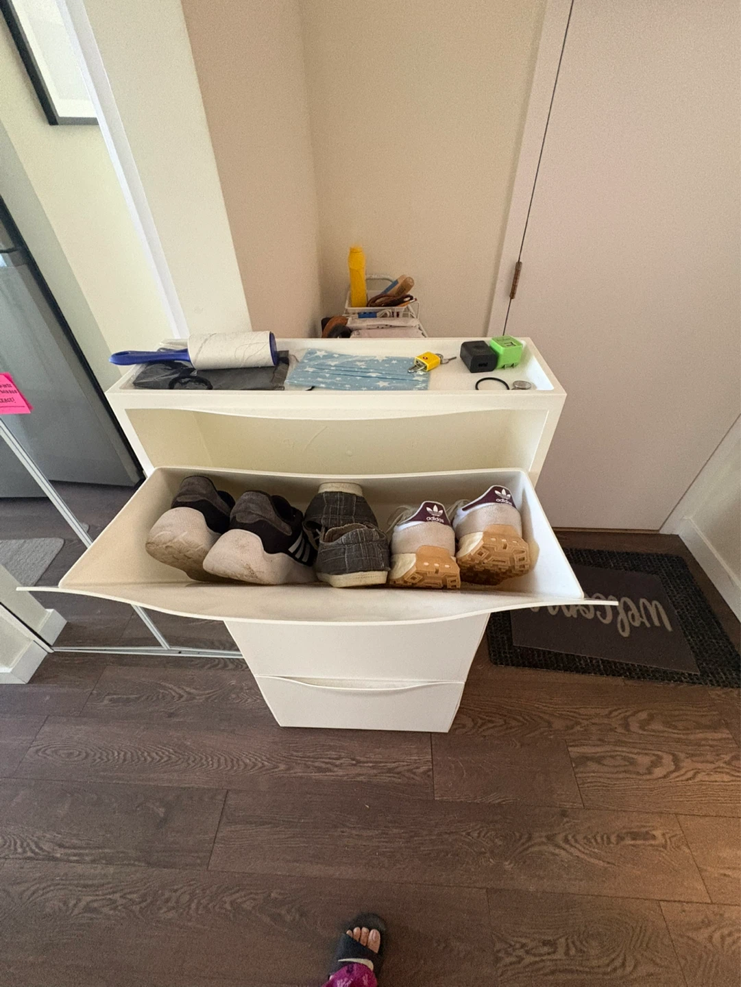 IKEA STÄLL Shoe Cabinet with 3 Compartments - White - photo 2
