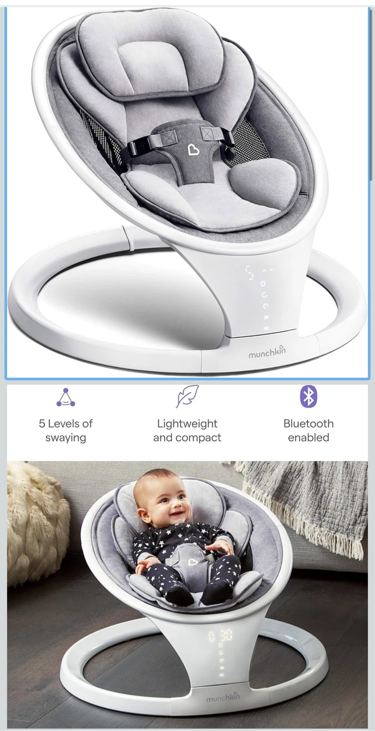 Munchkin Swing - Lightweight & Compact Baby Rocker - photo 2
