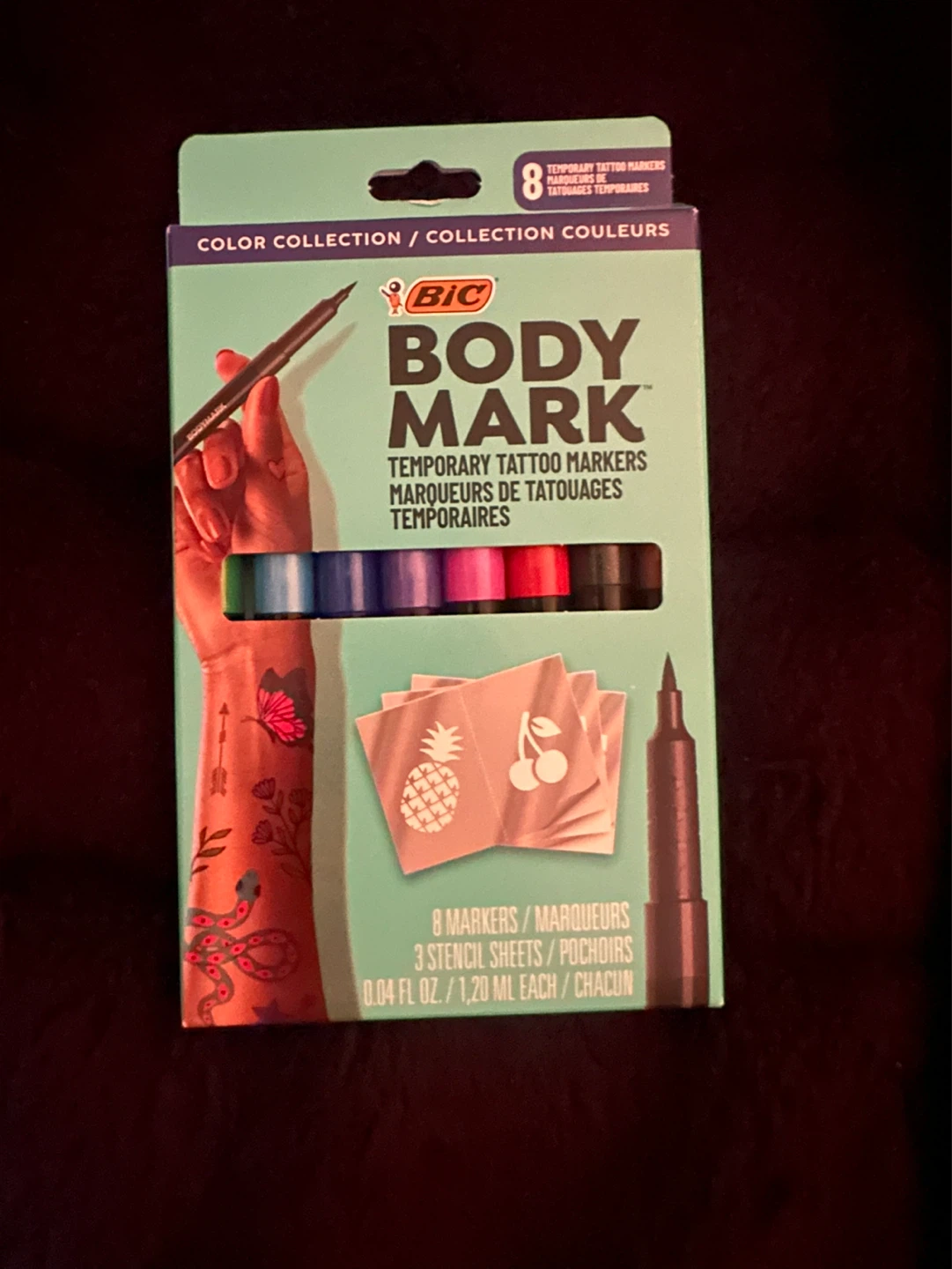 BIC Body Mark Temporary Tattoo Markers - 8 Colors