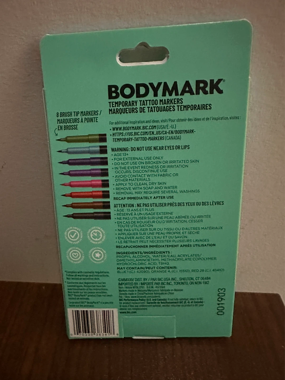 BIC Body Mark Temporary Tattoo Markers - 8 Colors - photo 2
